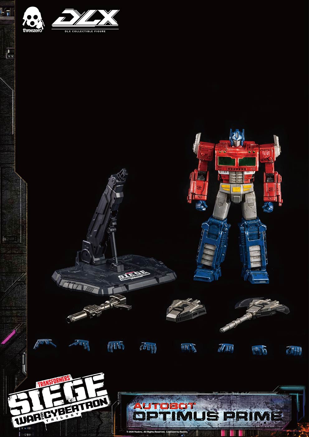 Hasbro x Threezero Presents DLX Optimus Prime Transformers: War For Cybertron Trilogy DLX Collectible Series