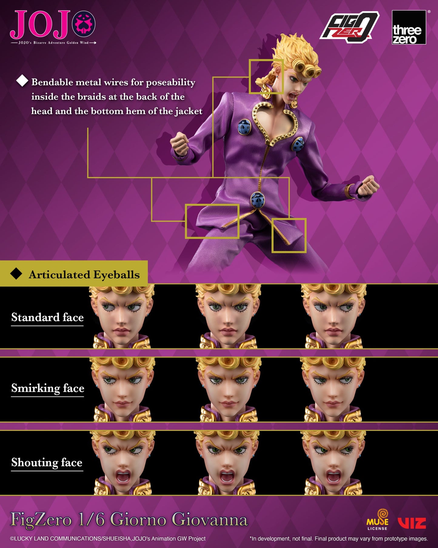 JOJO’s Bizarre Adventure: Golden Wind FigZero 1/6 Giorno Giovanna