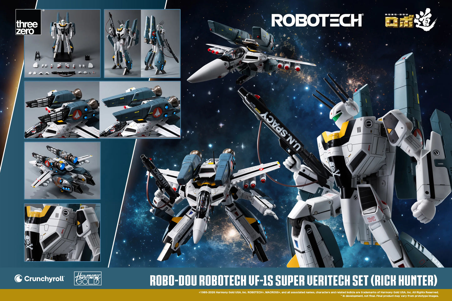 ROBOTECH ROBO-DOU ROBOTECH VF‐1S Super Veritech Set (RICK HUNTER)