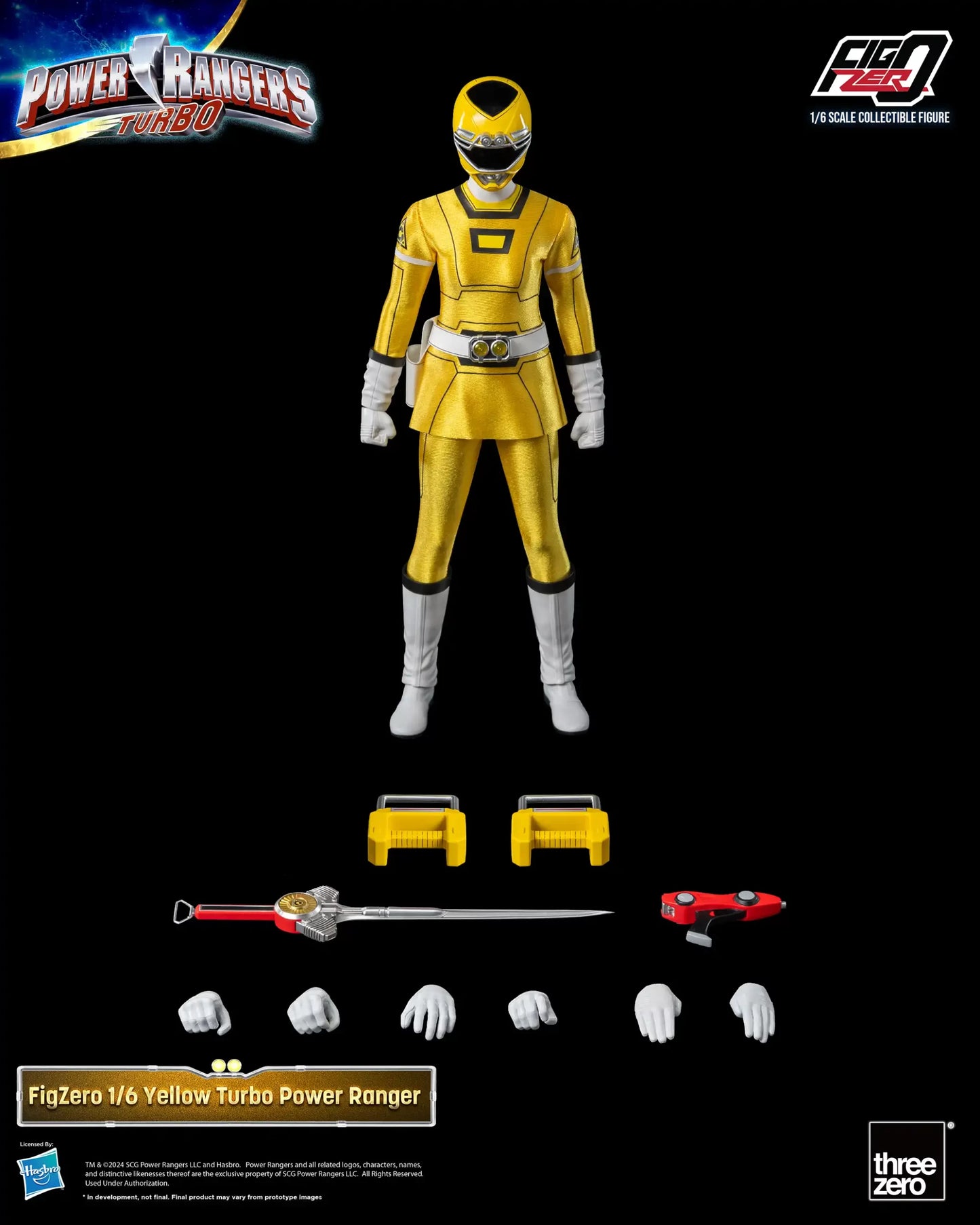 Power Rangers Turbo FigZero 1/6 Yellow Turbo Power Ranger