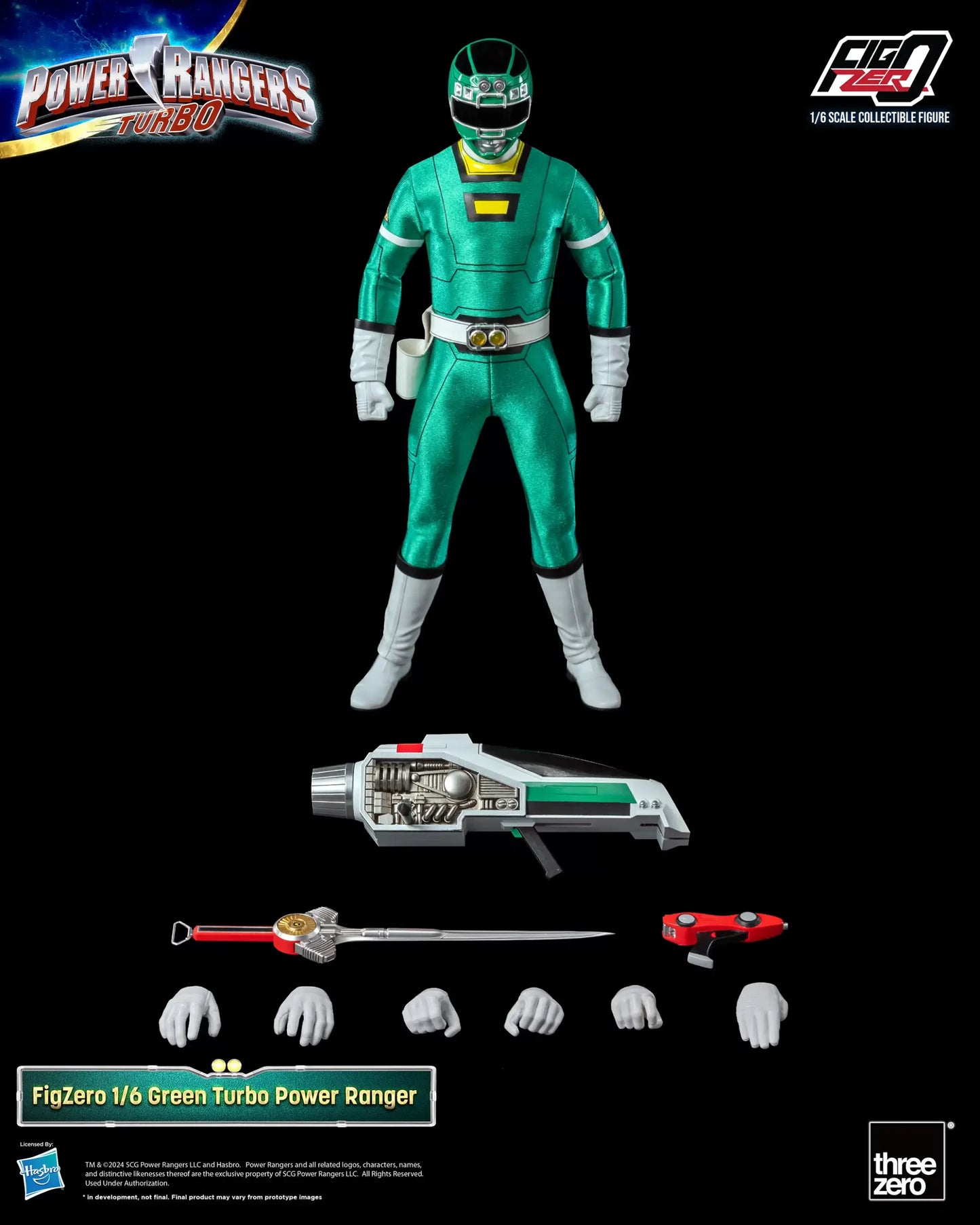 Power Rangers Turbo FigZero 1/6 Green Turbo Power Ranger