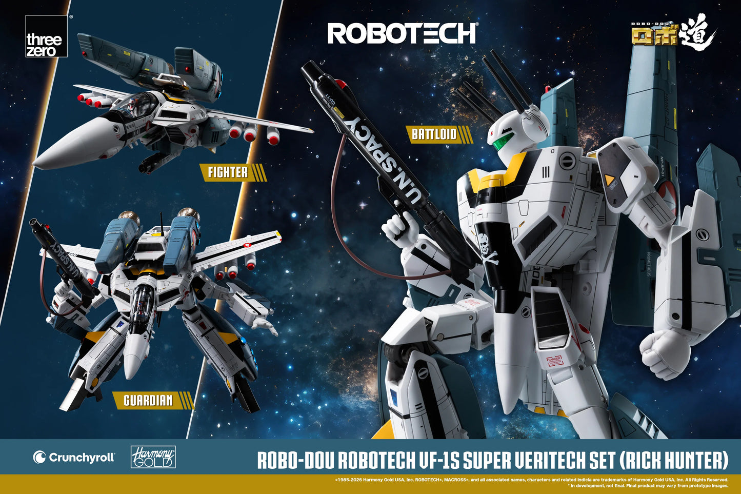 ROBOTECH ROBO-DOU ROBOTECH VF‐1S Super Veritech Set (RICK HUNTER)