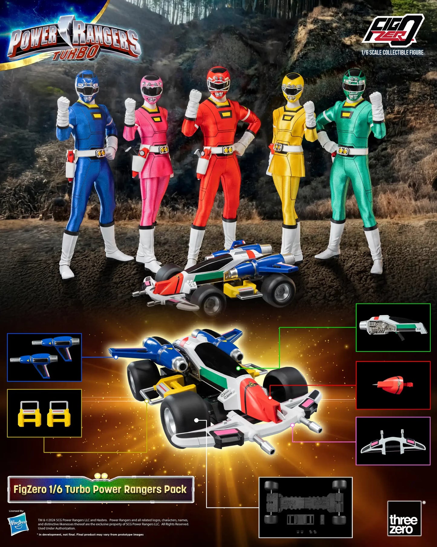 Power Rangers Turbo FigZero 1/6 Turbo Power Rangers Pack