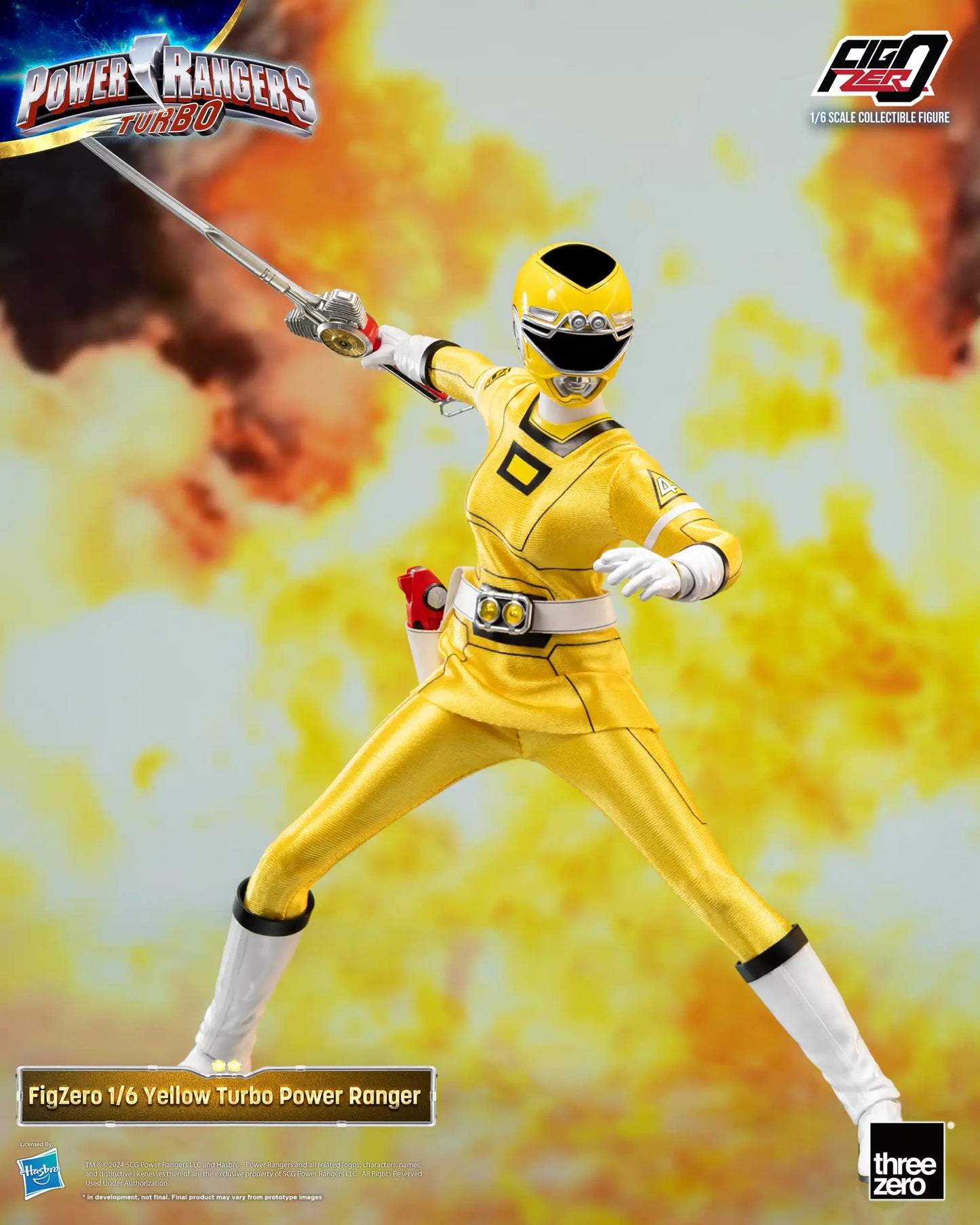 Power Rangers Turbo FigZero 1/6 Yellow Turbo Power Ranger