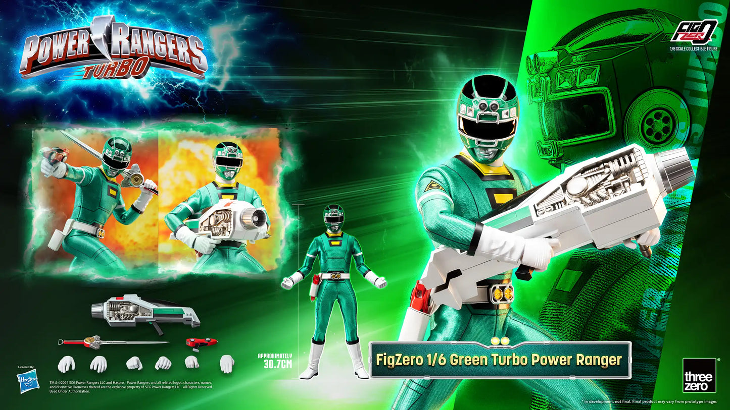 Power Rangers Turbo FigZero 1/6 Green Turbo Power Ranger