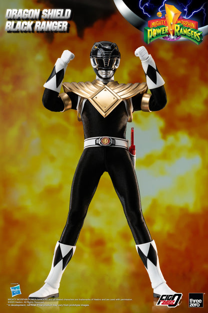 Mighty Morphin Power Rangers FigZero 1/6 Dragon Shield Black Ranger