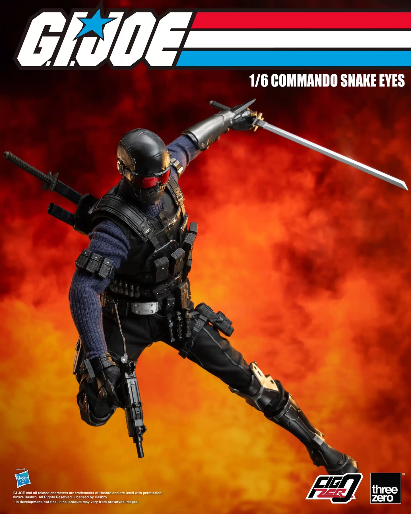 G.I. Joe FigZero 1/6 Commando Snake Eyes