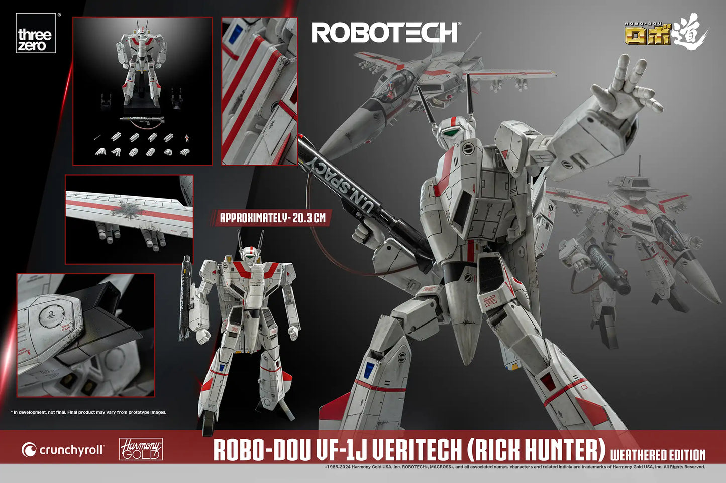 ROBOTECH ROBO-DOU ROBOTECH VF-1J Veritech (Rick Hunter) Weathered Edition